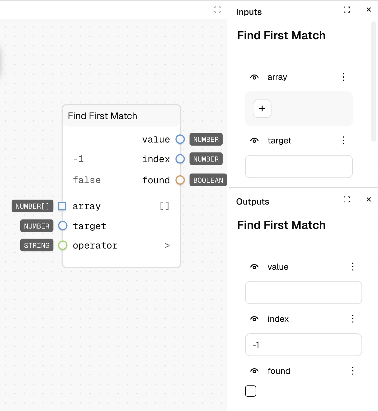 Find First Match Example